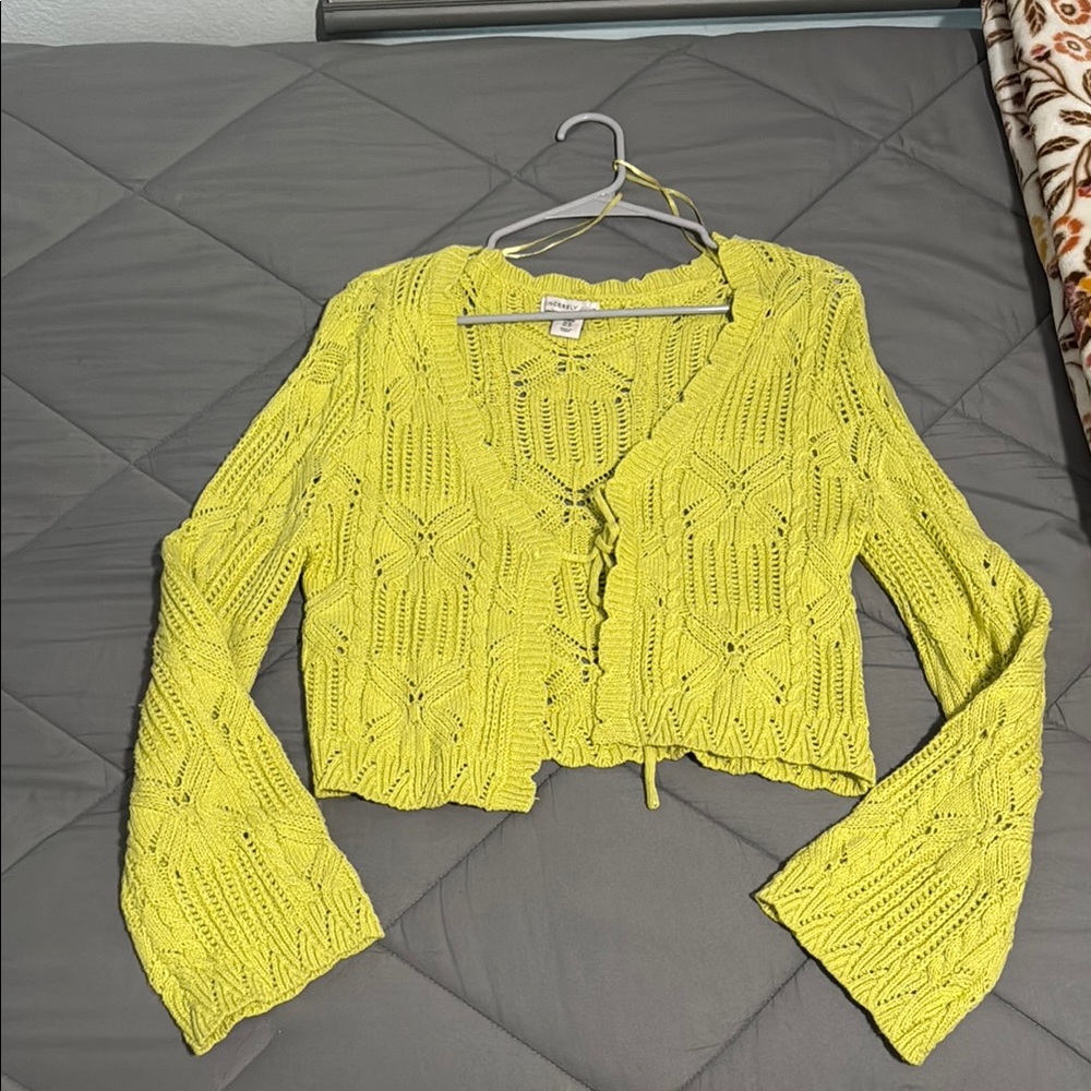 Yellow Knit Women's Top